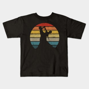 Ballroom dancing Silhouette On A Distressed Retro Sunset print Kids T-Shirt